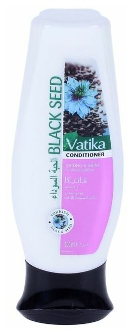 Dabur Кондиционер для волос Dabur VATIKA BLACK SEED «Сила и блеск», 200 мл