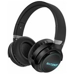 Беспроводные наушники BlitzWolf BW-HP0 Pro Wireless Over-Ear Headphones 1000mAh Black - изображение