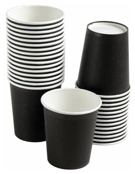 Одноразовые стаканы 250 мл Formacia 75 штук в наборе, однослойные бумажные стаканчики в стильном дизайне для воды, сока, для чая и кофе, холодных и горячих напитков