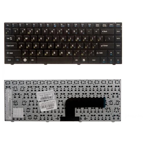 Клавиатура keyboard для ноутбука DNS 0150931 Pegatron B14Y Clevo W740 W840 черная с рамкой MP-11P53SU-5281 1327₽