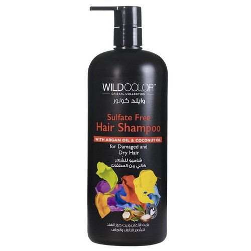 Купить Wild Color Sulfate Free - Вайлд Колор Безсульфатный шампунь для сухих волос с аргановым и кокосовым маслом, 1000 мл -, WildColor