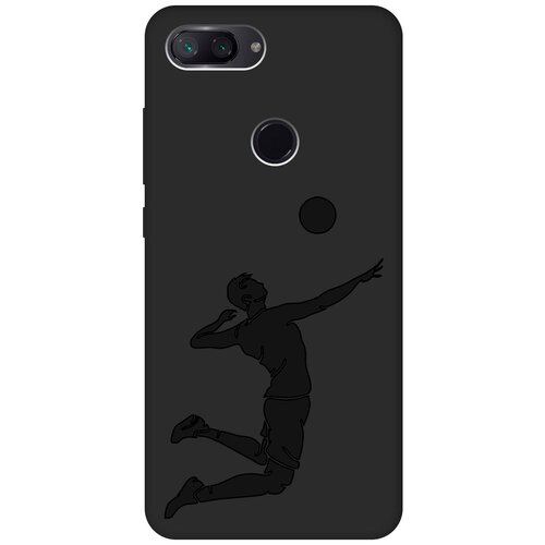 Матовый чехол Volleyball для Xiaomi Mi 8 Lite / Сяоми Ми 8 Лайт с эффектом блика черный матовый чехол trekking для xiaomi mi 8 lite сяоми ми 8 лайт с эффектом блика черный