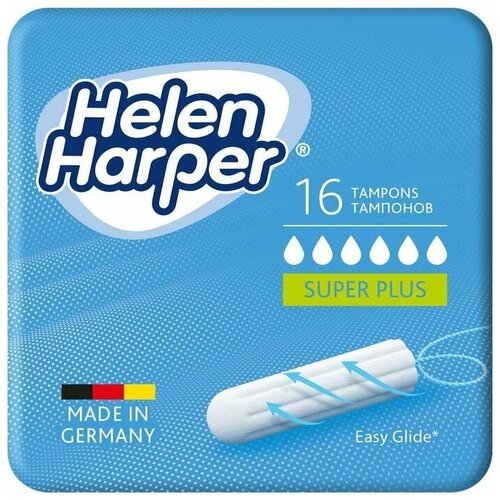 Тампоны безаппликаторные Helen Harper, Super Plus, 16 шт. тампоны безаппликаторные helen harper super 16 шт