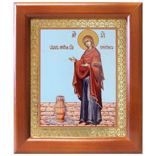 икона из селенита божией матери геронтисса Икона Божией Матери Геронтисса, рамка 12,5*14,5 см