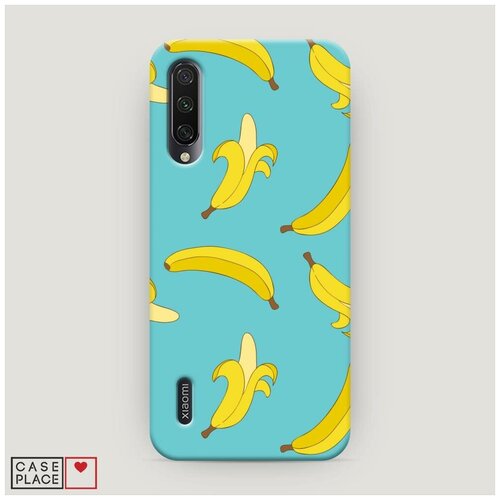 фото Чехол пластиковый xiaomi mi cc9e бананы на голубом фоне case place