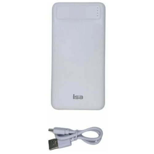 Внешний аккумулятор Power bank ISA PB-7 10000 mahбелый Аккумулятор power bank Power bank 10000 Зарядка PowerBank 129000₽