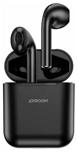 Наушники беспроводные Joyroom JR-T03S черные с черным чехлом