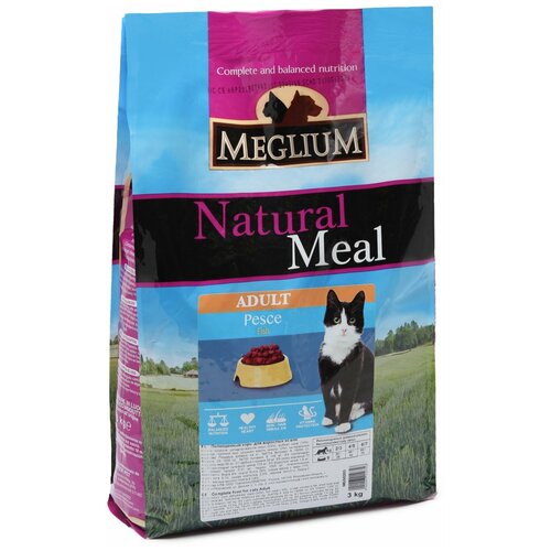 Meglium Adult Cat Fish Sensible Корм для кошек, с чувствительным пищеварением, рыба 3 кг