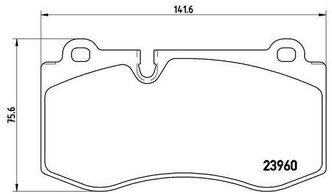 Дисковые тормозные колодки передние TRIALLI PF4283 для Mercedes-Benz E-class, Mercedes-Benz S-class (4 шт.)