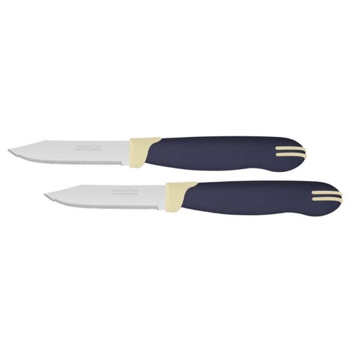 Ножи для овощей 7,5 см, 2 ножа, в блистере Multicolor (И7636)