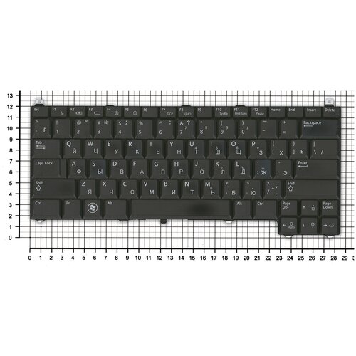 Клавиатура для ноутбука Dell 0T989G черная с подсветкой 297000₽