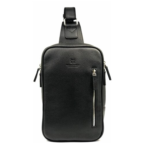 Сумка Riccardo Ricci, натуральная кожа, карманы, черный