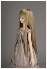 Dollmore 8-9 PNY Bangs Straight Wig C.Brown (Парик русый длинный с челкой 20-23 см для кукол Доллмор / Пуллип)