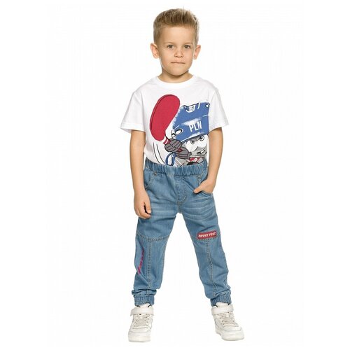 фото Брюки д/мал pelican bgp3217/голубой(9), разм.4 , рост 98-104