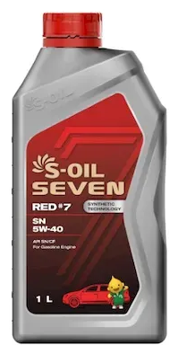 Синтетическое моторное масло S-OIL SEVEN RED #7 SN 5W-30, 1 л (Корея)