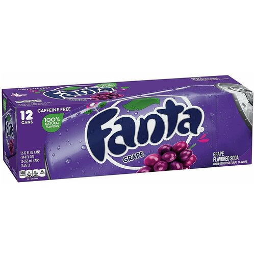 Газированный напиток Fanta Grape со вкусом винограда 12 шт