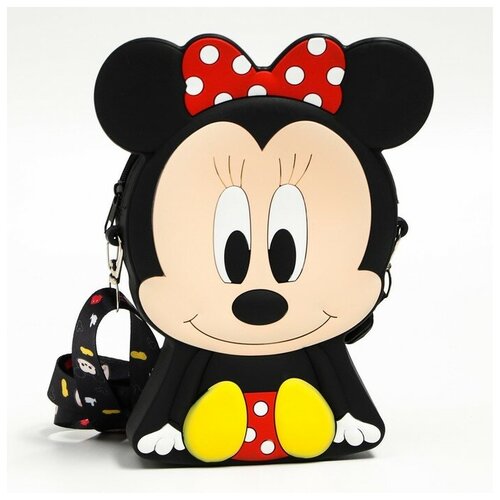Сумка дет L-б/н Микки, 22*4*13, отд на молнии, регул ремень, черный. В наборе 1шт.