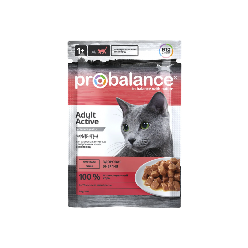 ProBalance 85г Active для активных кошек, пауч, 25шт Арт. ProbalP05