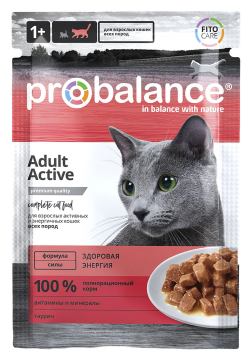 ProBalance 85г Active для активных кошек пауч 25шт Арт. ProbalP05