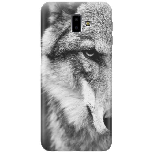 фото Gosso ультратонкий силиконовый чехол-накладка для samsung galaxy j6+ (2018) с принтом "спокойный волк"