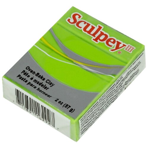 Полимерная глина Sculpey III полимерная глина S302 57 г 1629 ярко-зеленый sculpey iii полимерная глина s302 57 г 1628 темно зеленый