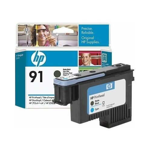 Печатающая головка HP 91 для DesignJet Z6100, матово/черная + синяя (просрочен рекомендуемый срок годности!!)