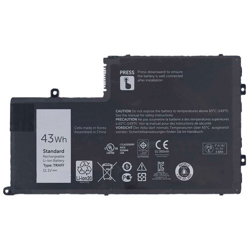 Аккумуляторная батарея iQZiP для ноутбука Dell Inspiron 15-5547 43Wh TRHFF new for dell inspiron 15 5542 15 5543 15 5545 15 5547 15 5548 15 5557 15m palmrest upper cover bottom base case dp n 0whc7t