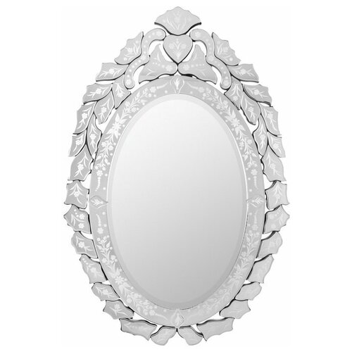 Зеркало настенное в раме Art-zerkalo Laura 62х92 серебро с рисунком VZ199SL