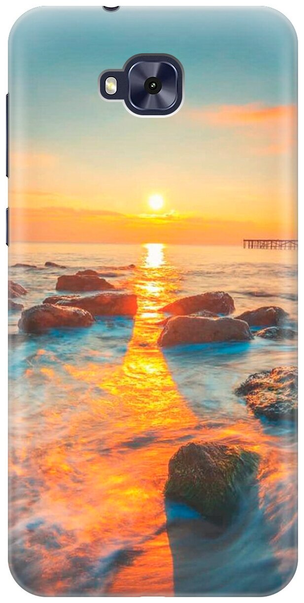 Силиконовый чехол Закат на побережье на Asus Zenfone 4 Selfie (ZD553KL) / Асус Зенфон 4 Селфи
