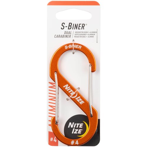 фото Карабин nite ize s-biner aluminum dual carabiner #4 - оранжевый