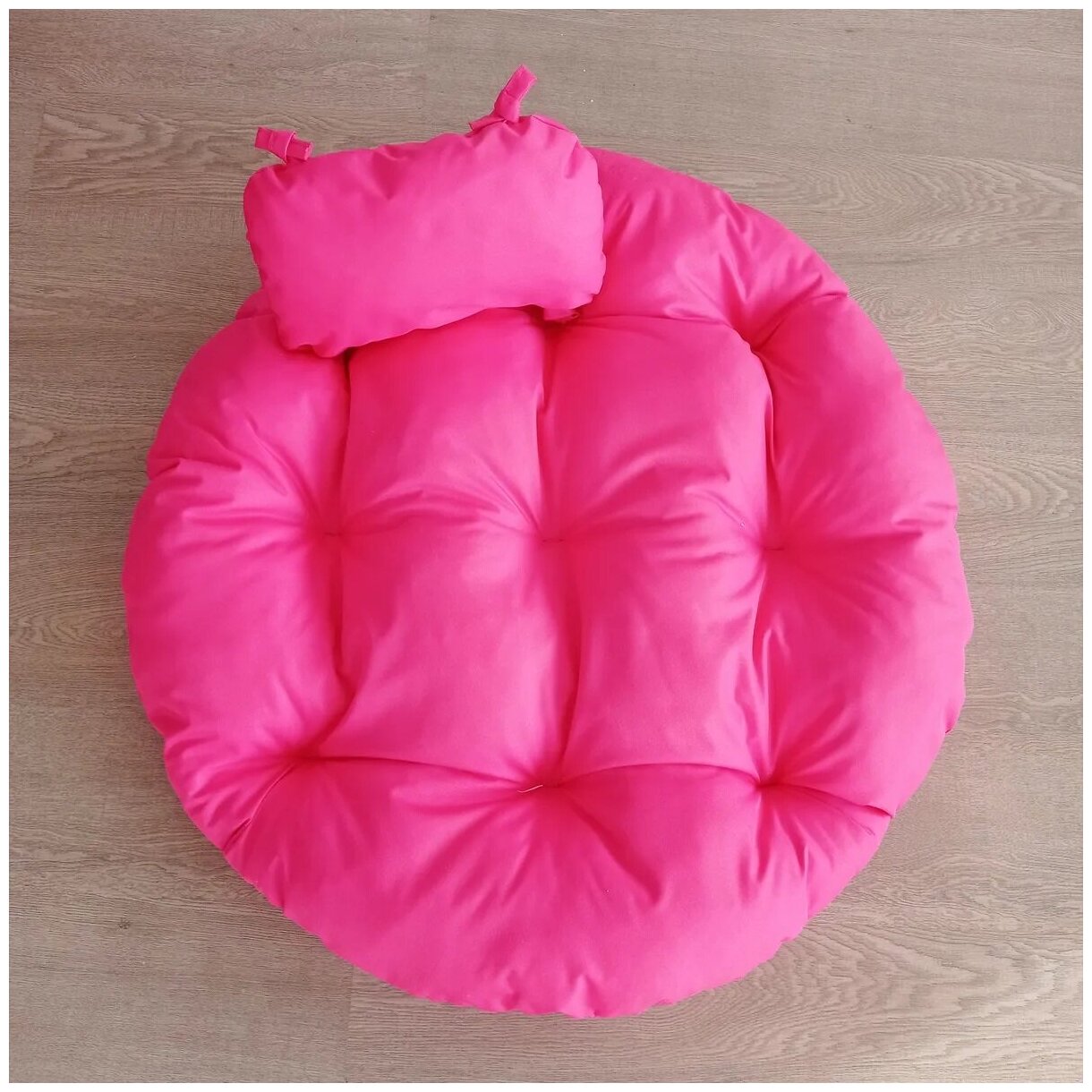 Кресло m-group папасан мини чёрное, розовая подушка - фотография № 3