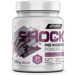 Предтренировочный комплекс Atlecs Shock Pre Workout, виноград, 300 грамм (21 порция) - изображение