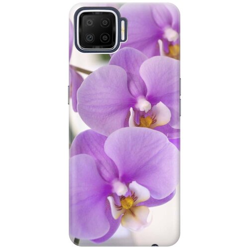фото Ультратонкий силиконовый чехол-накладка для oppo a73 с принтом "сиреневые орхидеи" gosso