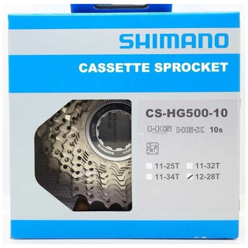 Кассета Shimano HG500 10 скоростей 12-28T кассета shimano grx hg500 10 скоростей 11 32 icshg50010132