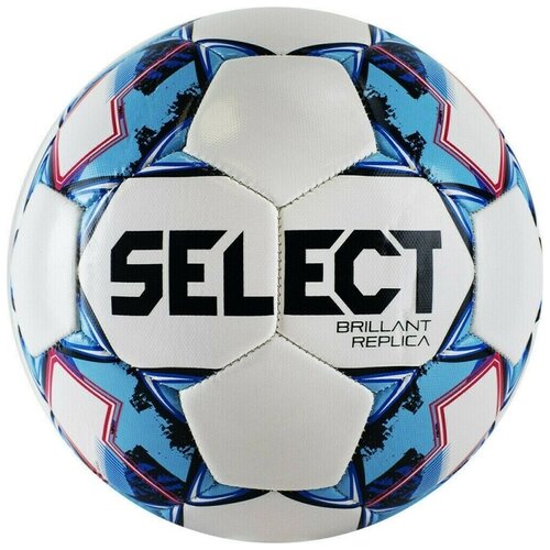 фото Мяч футбольный select brillant replica арт.811608-102, р.5, 32 пан., гл.пвх,маш.сш, бел-гол-красный