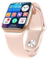 Умные смарт часы M7 Plus+ / Smart Watch 45мм, Series 7 (iOS/Android), беспроводная зарядка, цвет: Розовое золото