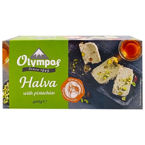 Кунжутная халва с фисташками (греческая) Olympos  Олимпос 400г