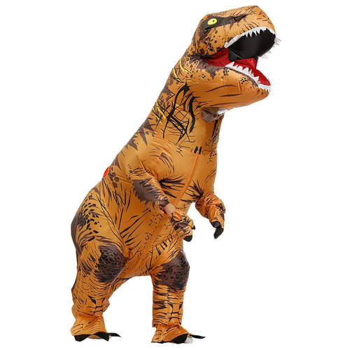 фото Костюм динозавра надувной коричневый statpad