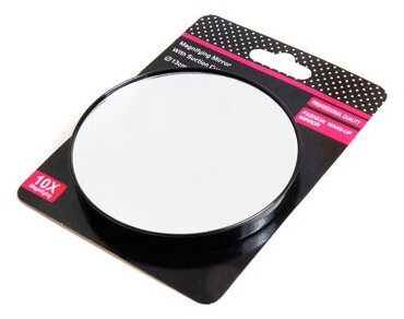 Зеркало косметическое для макияжа SM- AMD130X10 с 10- кратным увеличением на присососках