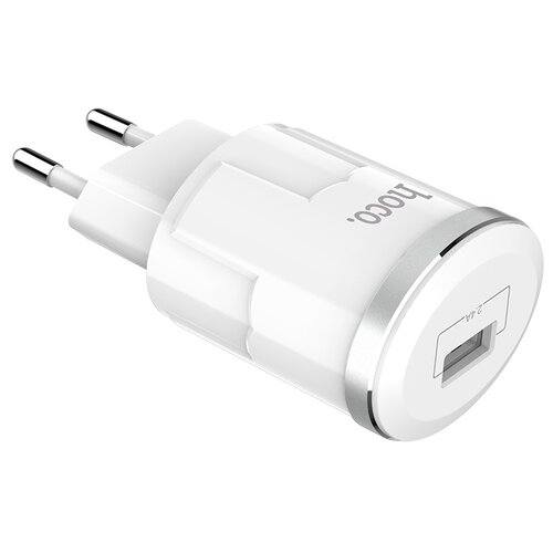 Сетевое зарядное устройство Hoco C37A + кабель Lightning, Global, белый горящие скидки hoco c37a apple lightning white