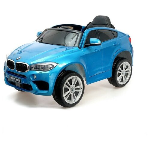 Купить Электромобиль BMW X6M, цвет глянец синий, EVA колеса, кожаное сидение, нет бренда