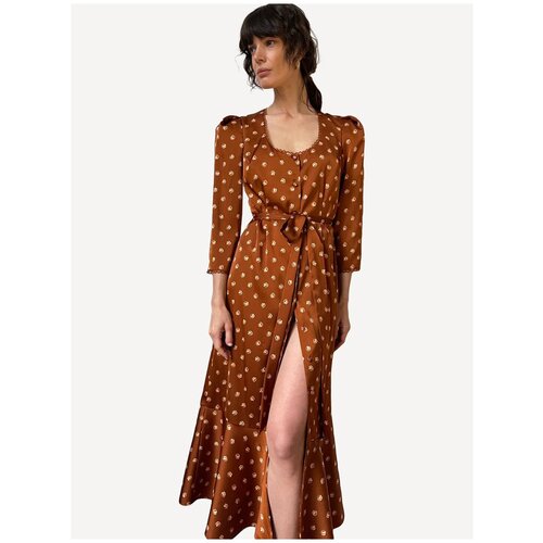 Платье Skvo brand Katerina/охра в цветочек