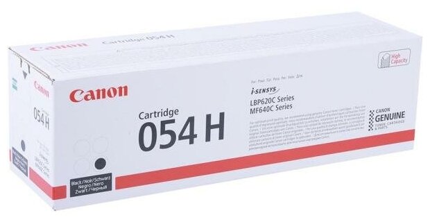 Картридж Canon 054H BK для Canon MF645Cx/MF643Cdw/MF641Cw/LBP623Cdw/621Cw 3100стр Черный (3028C002)