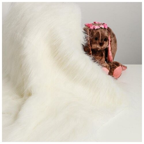 Лоскут для рукоделия 50 50 см мех длинноворсовый на трикотажной основе цвет белый 766₽