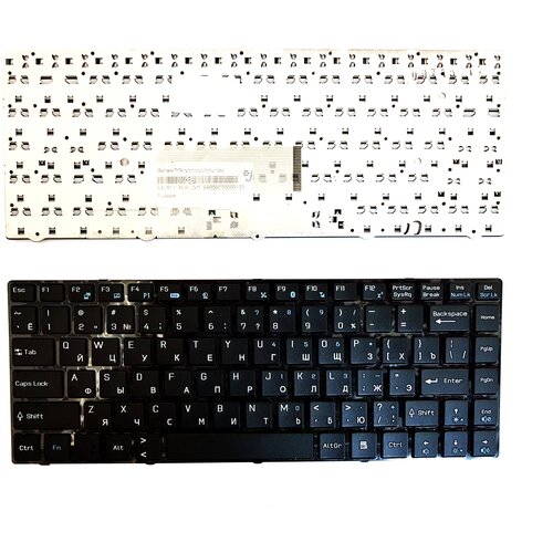 Клавиатура для ноутбука MSI CR420 черная с черной рамкой клавиатура для ноутбука msi megabook cr400 cr420 cx420 ex400 ex460 p n v103522ak1 s1n 1eru221 sa0 s1n 1eru2a1 sa0