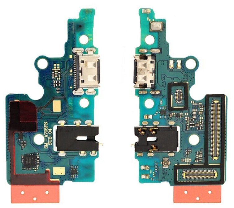 Шлейф (плата) с разъемом зарядки разъемом гарнитуры и микрофоном для Samsung Galaxy A70 A705F