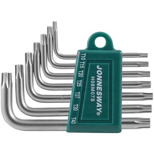 jonnesway набор ключей torx jonnesway t10 t40 7шт h08m07s 47099 H08M07S Набор ключей торцевых TORX® Т10-40, 7 предметов (Производитель: Jonnesway H08M07S)