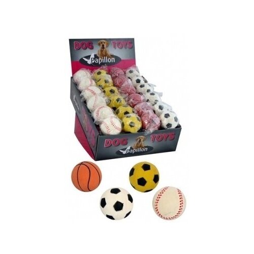 фото Papillon игрушка для собак теннисный мяч, резина/губка, 6см (sponge balls) 140034, 0,093 кг noname