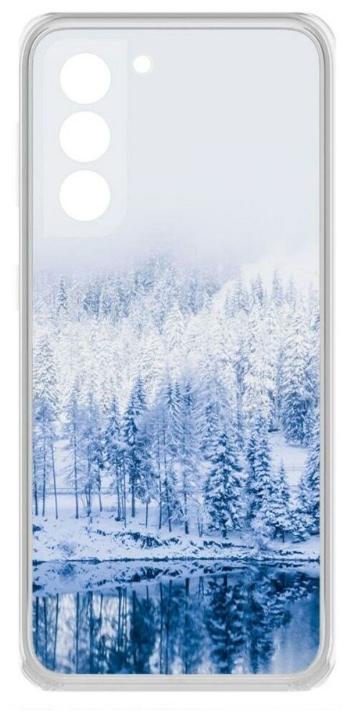 Чехол-накладка Krutoff Clear Case Зимняя река для Samsung Galaxy S21+ (G996)
