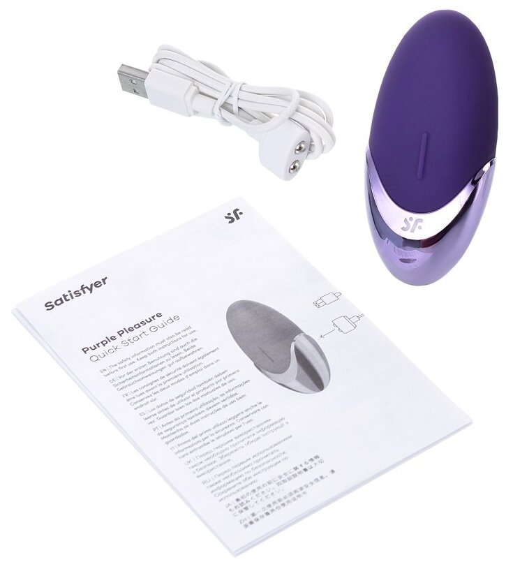 Satisfyer Вибратор накладной силиконовый Purple Pleasure 9.5 см.